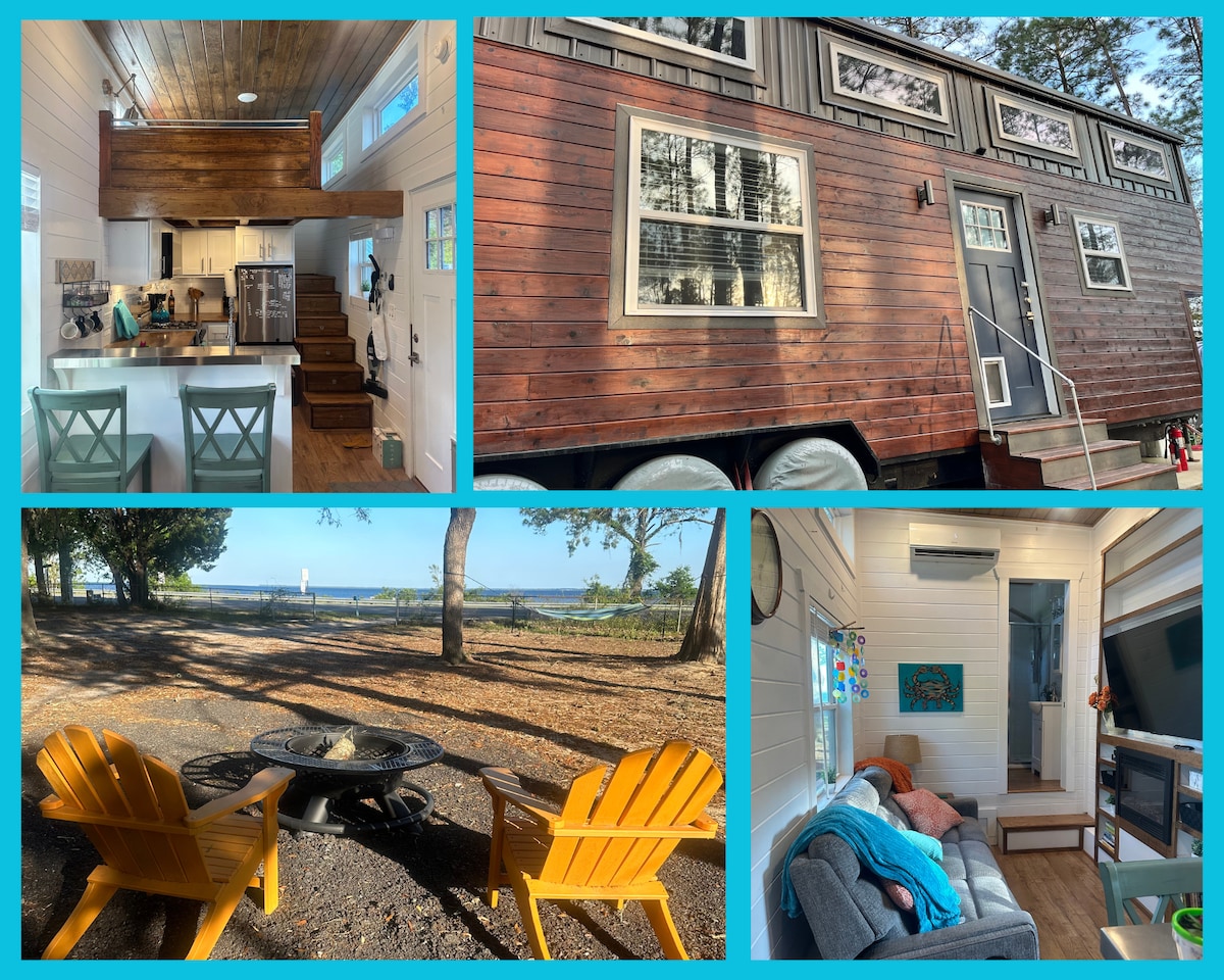 Tiny Home with Stunning Bay Views; 15 min to Beach