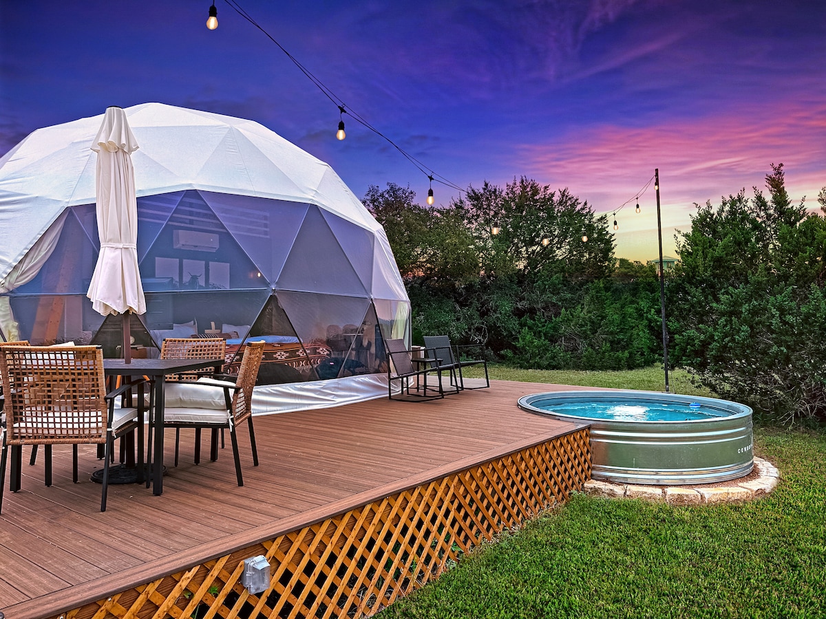 Dome on Private 5 Acres with Hot Tub!