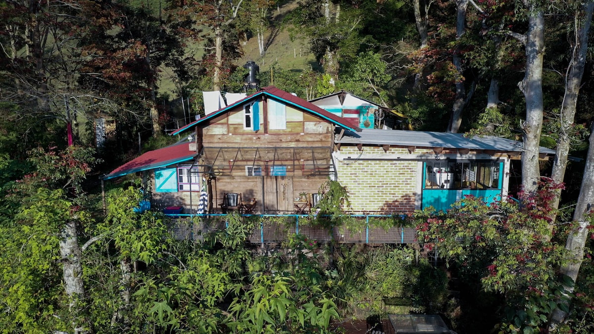 Cabaña y bungalow con Jacuzzi en el bosque