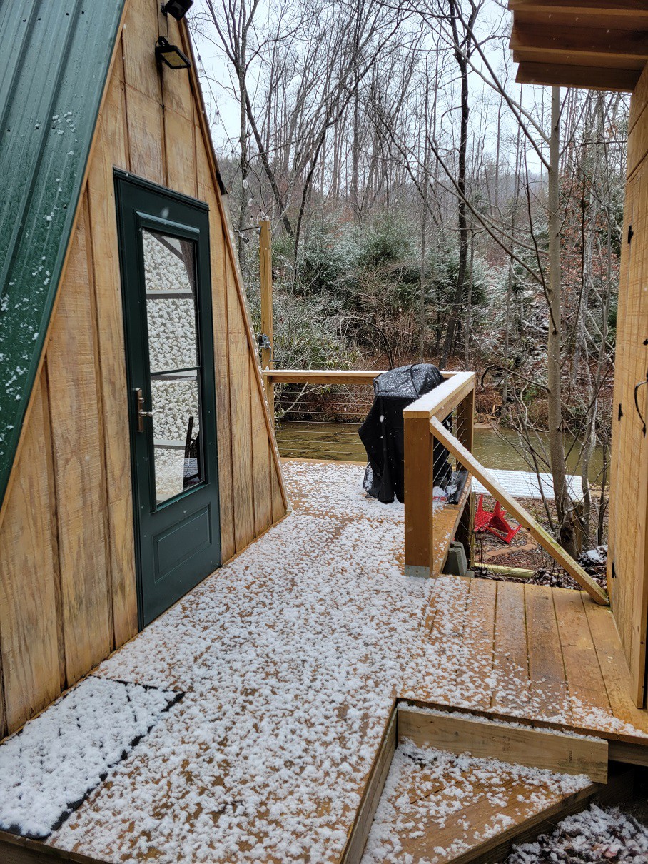 New, Tiny A-Frame Cabin, Creekside