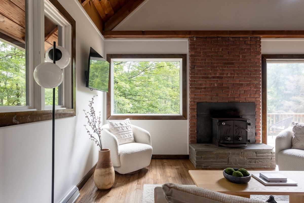 Zen Catskills Cabin • Deck • Firepit • Mtn Views