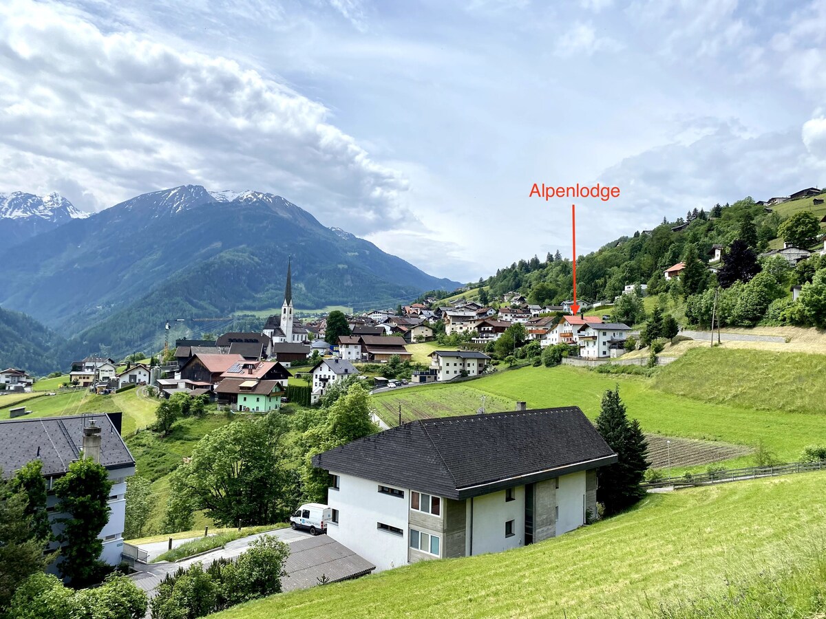 Modern lodge with Pitztal Valley view