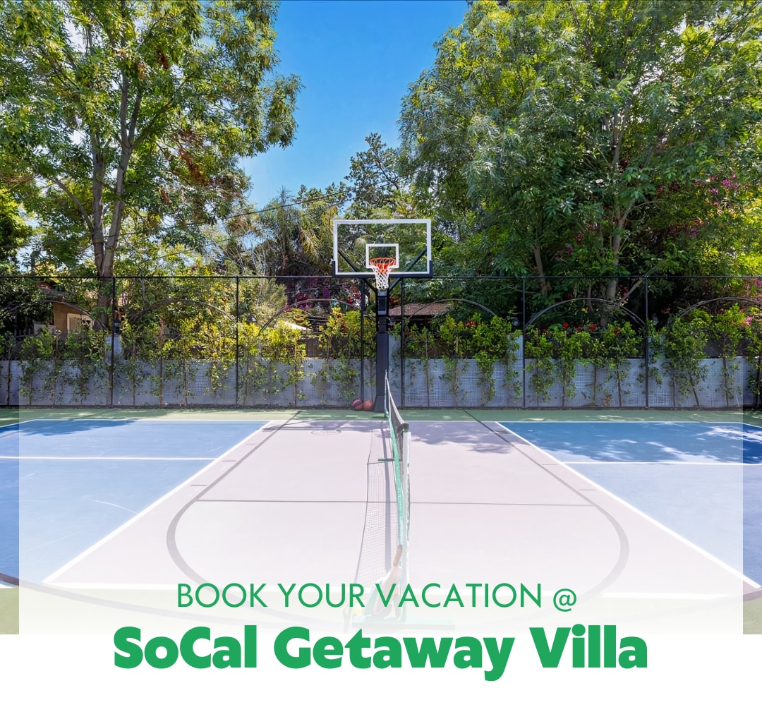 Pickleball + B-ball Court | EV Charger | LA Villa