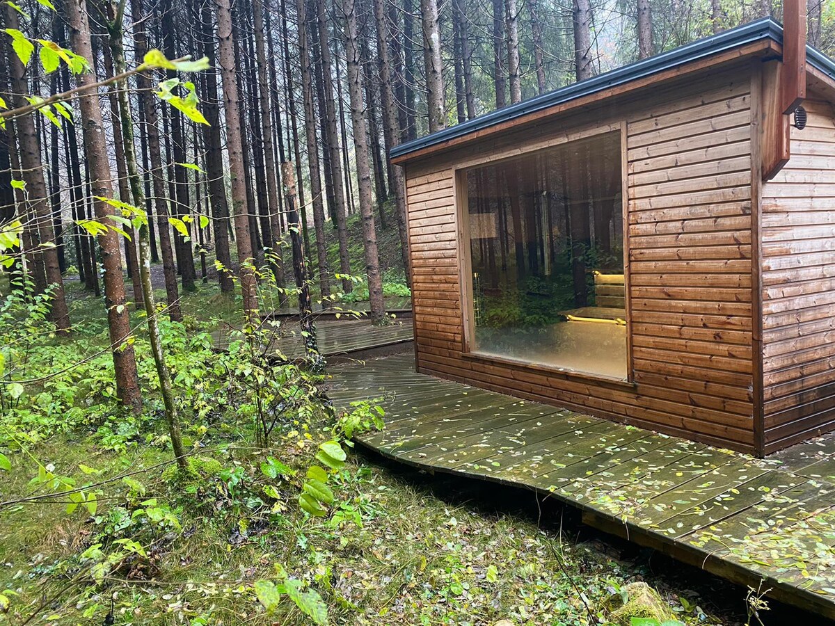 森林里有桑拿房和热水浴缸* -公寓-