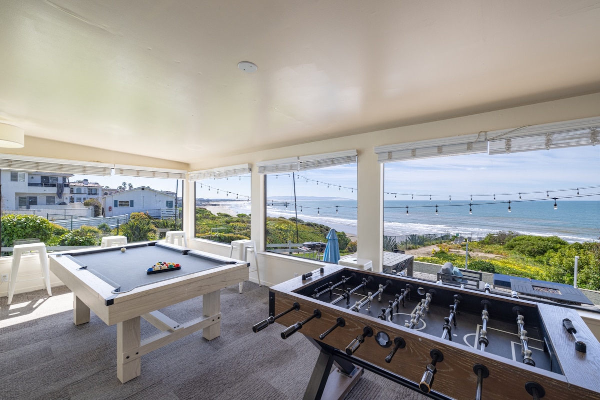 Oceanview Beach House + Game Room, Patio, Fire Pit