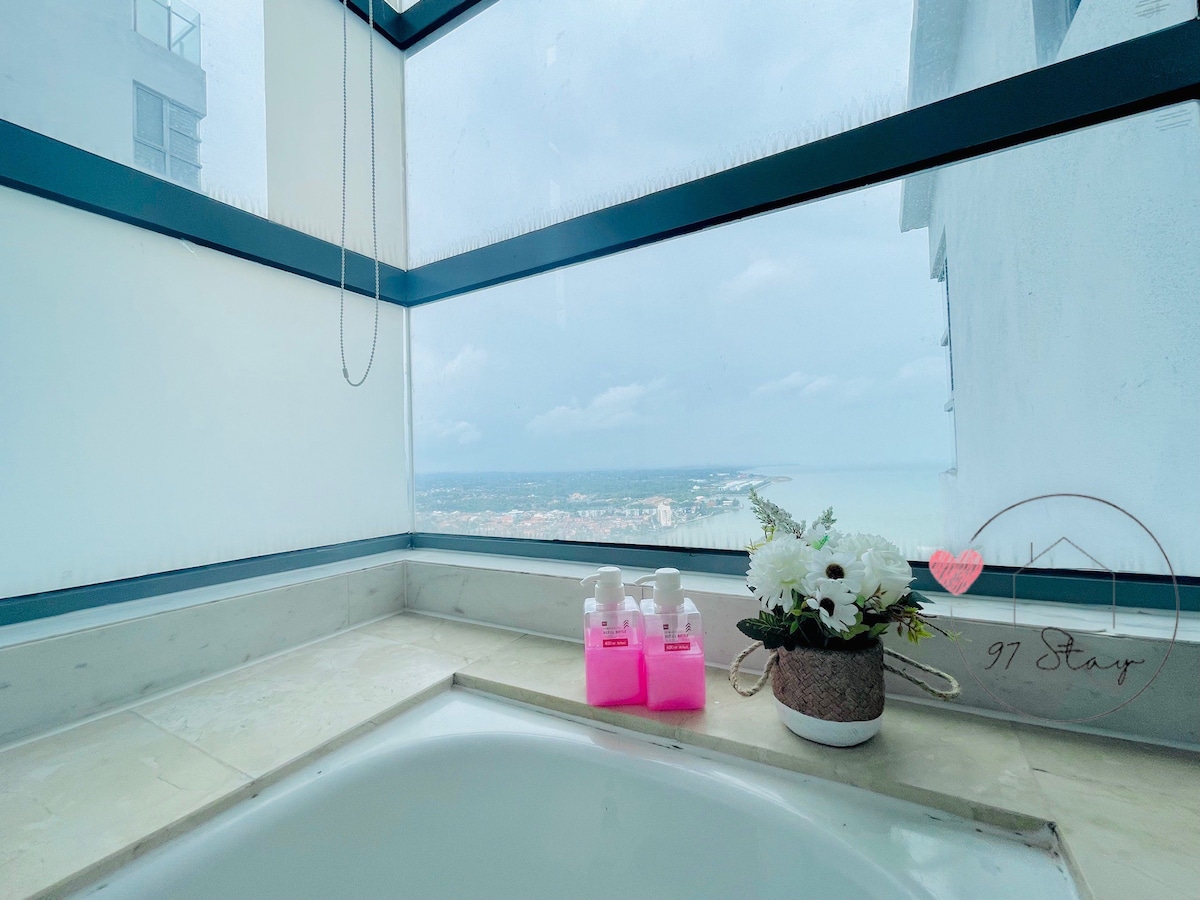 SilverScape舒适5人入住•海景•电视盒•浴缸•