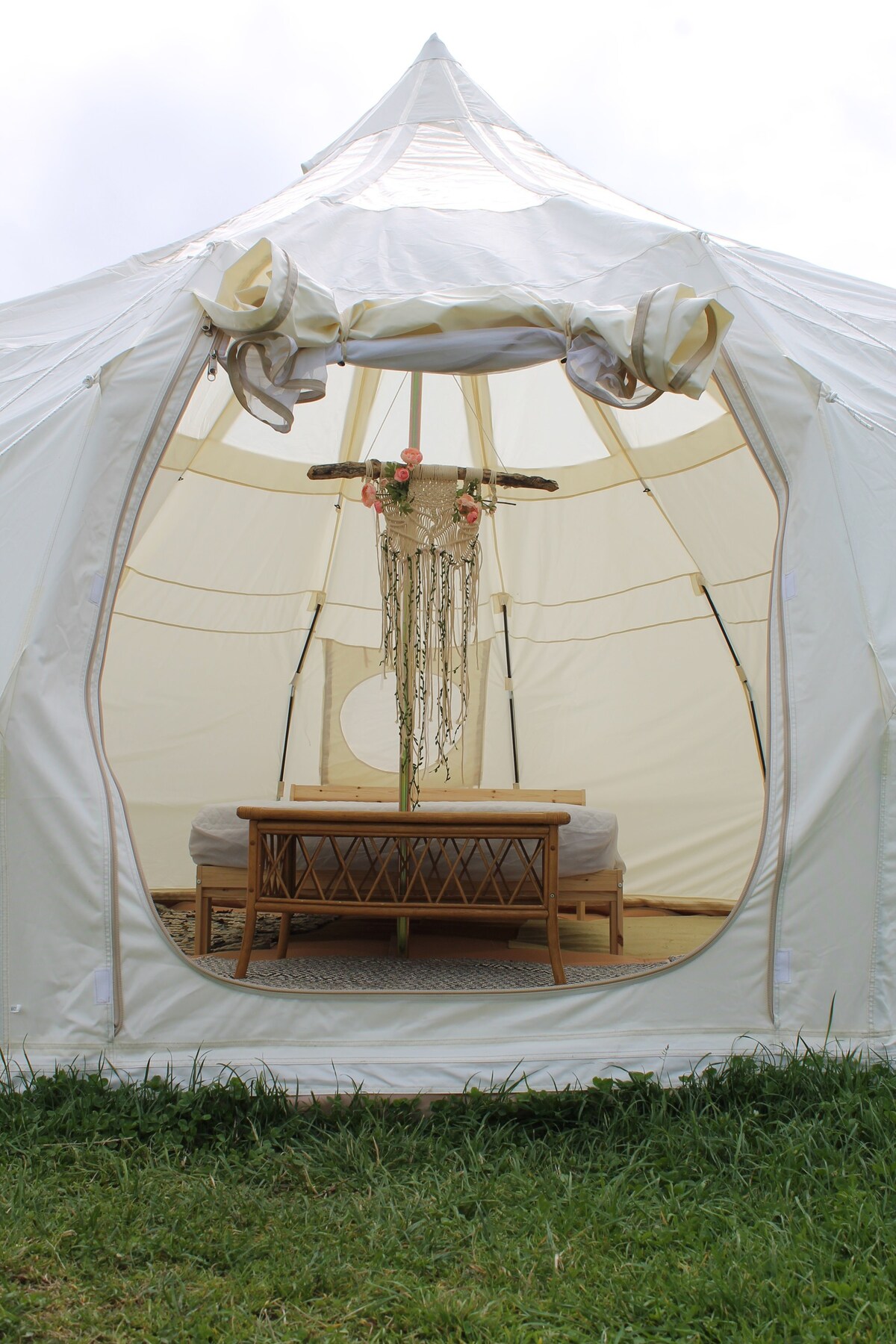 Pre-pitched furnished bell tent 1