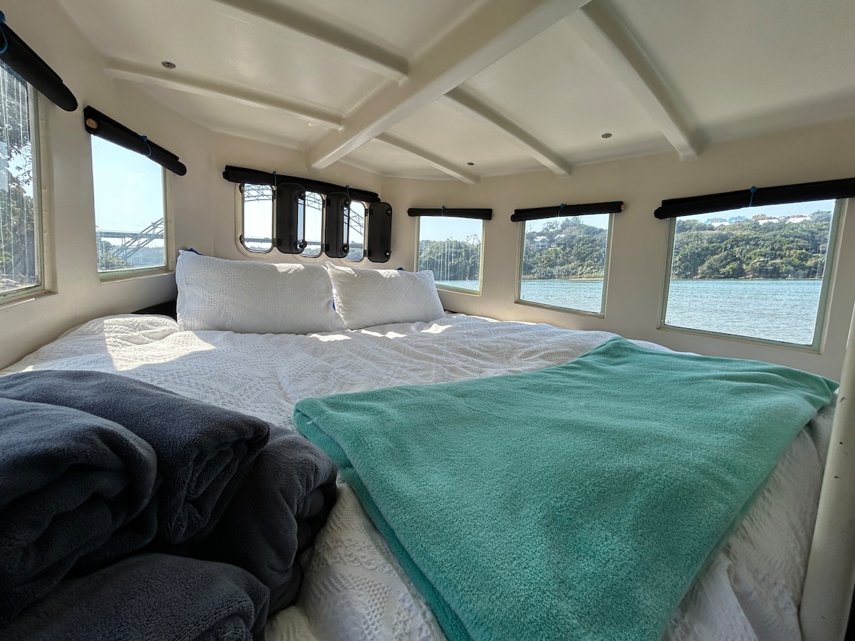 Baby Blue Houseboat