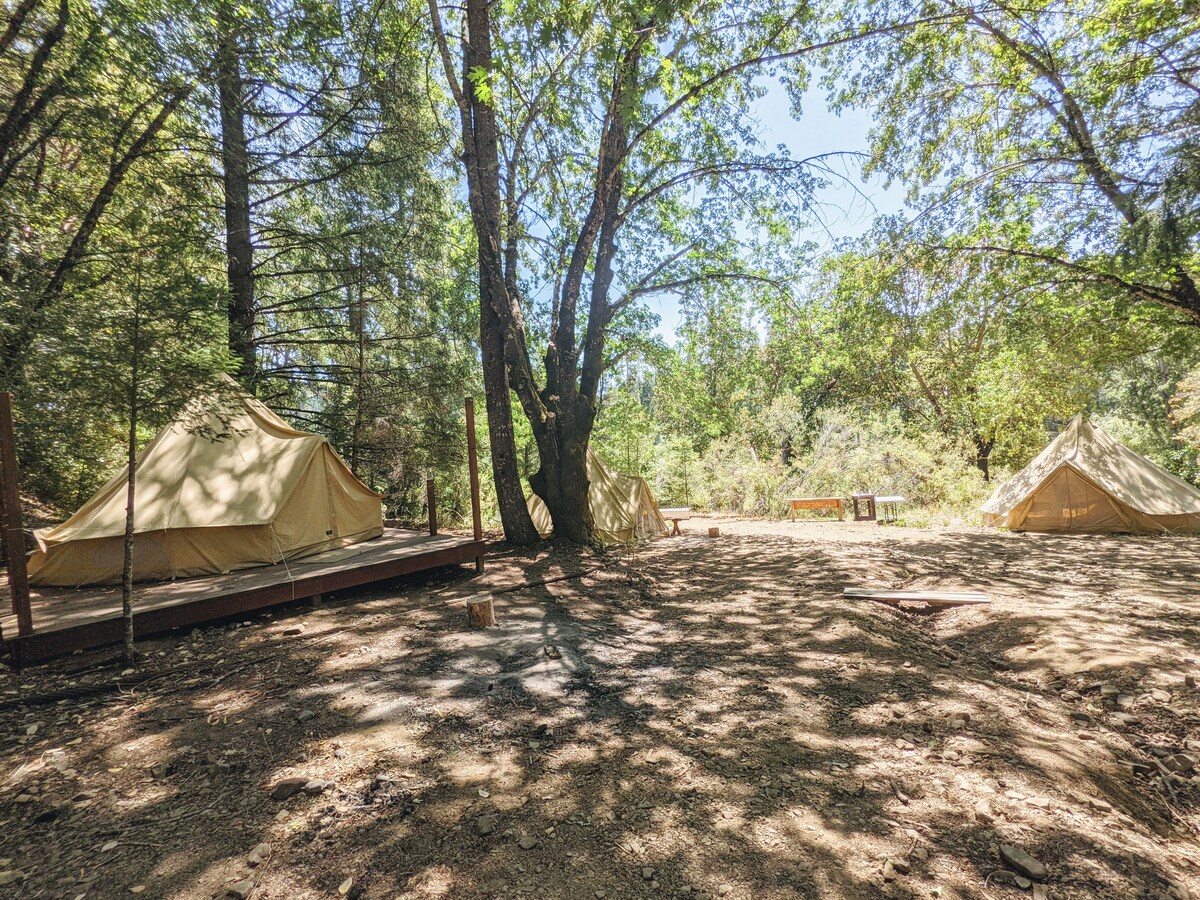 Luxe Bell Tent with 2 Twin Beds