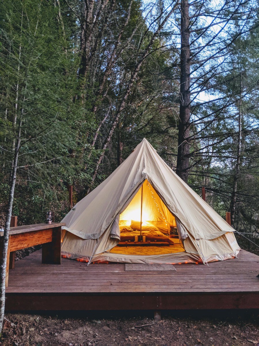 Luxe Bell Tent with 2 Twin Beds