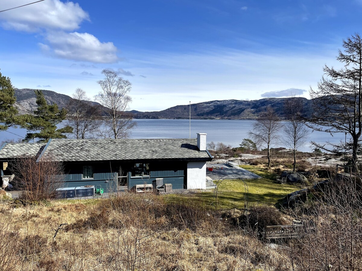 By the fjord with panoramic view