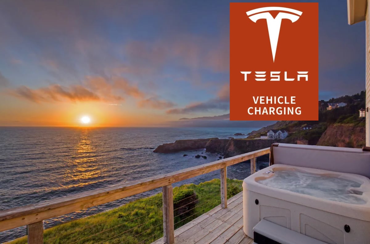 Exquisite Oceanview! Private Hot Tub Tesla Charger