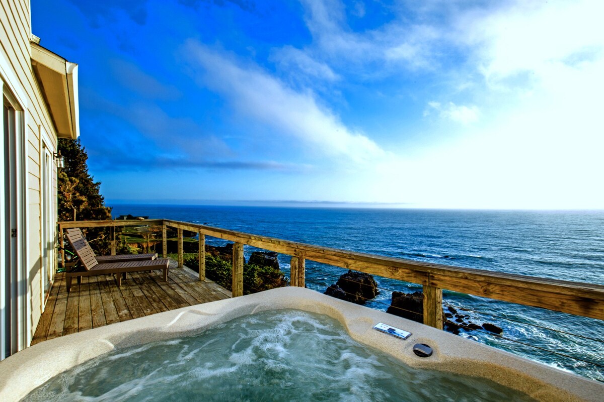 Exquisite Oceanview! Private Hot Tub Tesla Charger