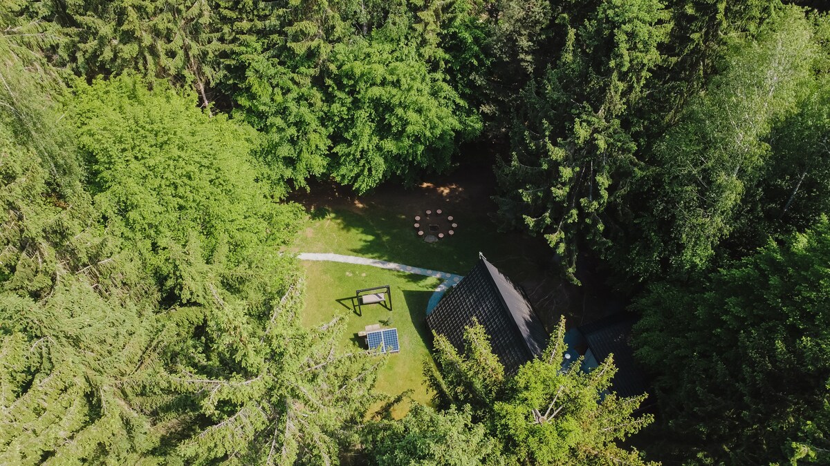 A-Frame Cabin in the Forest with Sauna & Hot Tub