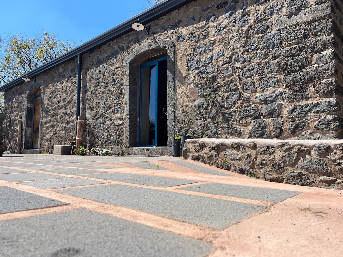 Tiny and cozy lava stone house