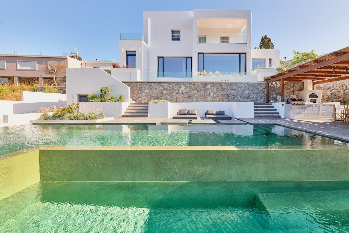 Kanevos Iconic Villa with private heated lap pool!