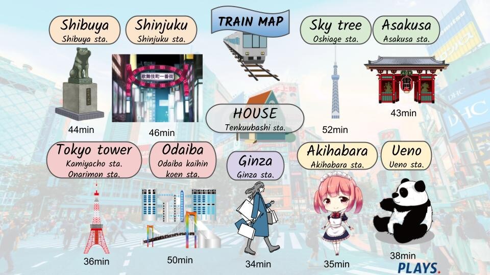 【マンスリー】羽田空港まで電車ですぐ！天空橋駅徒歩4分！3LDK・10名収容！駐車場1台分有！