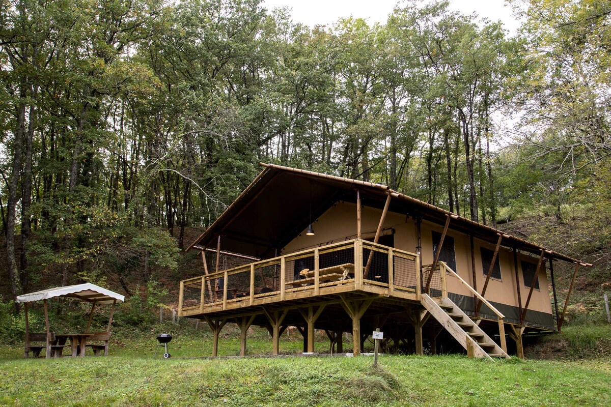 Tente Lodge XL Luxe Safari Wood