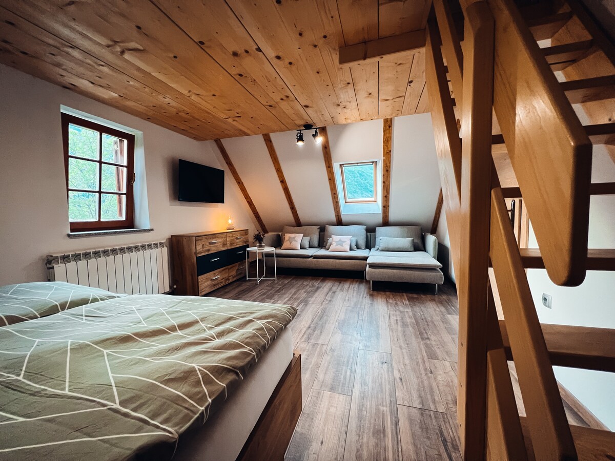 Two-bedroom duplex apartment