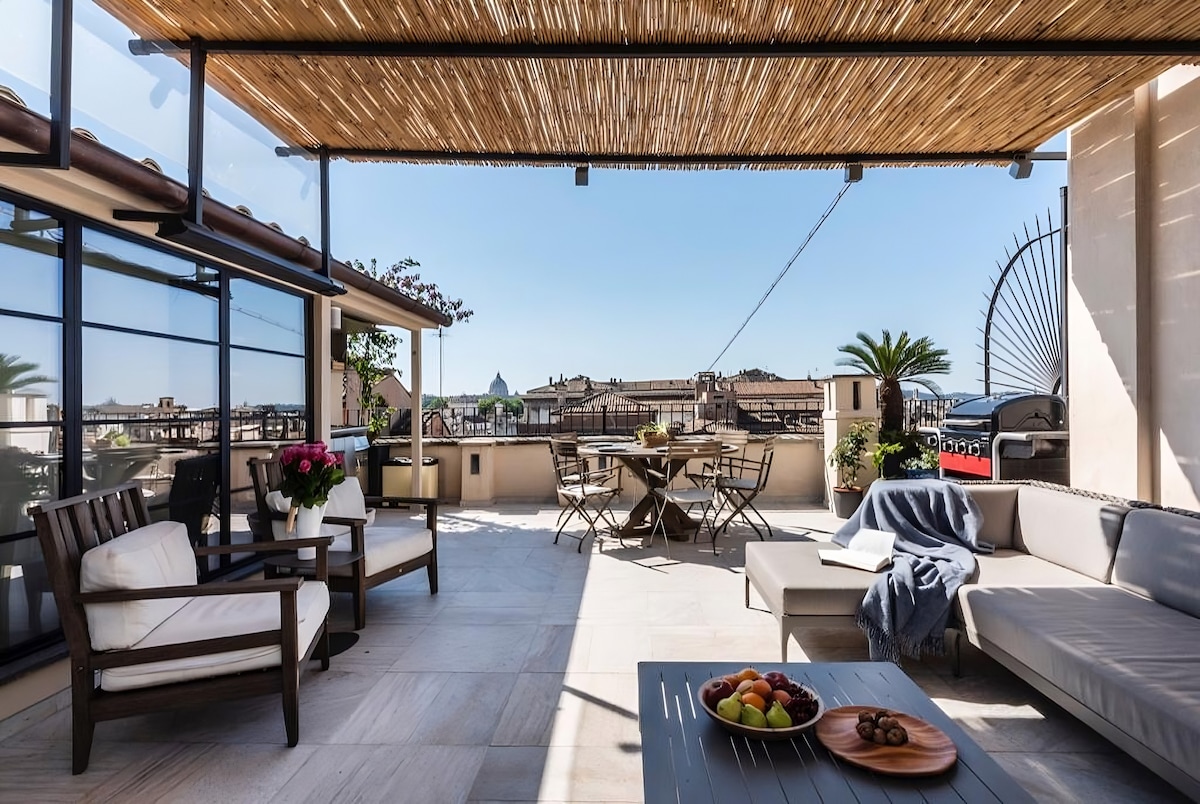 Modern Luxury Penthouse with Terrace near Pantheon