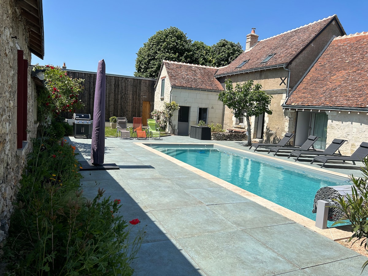 Le Clos des Buis2, piscine, entre Tours et Amboise