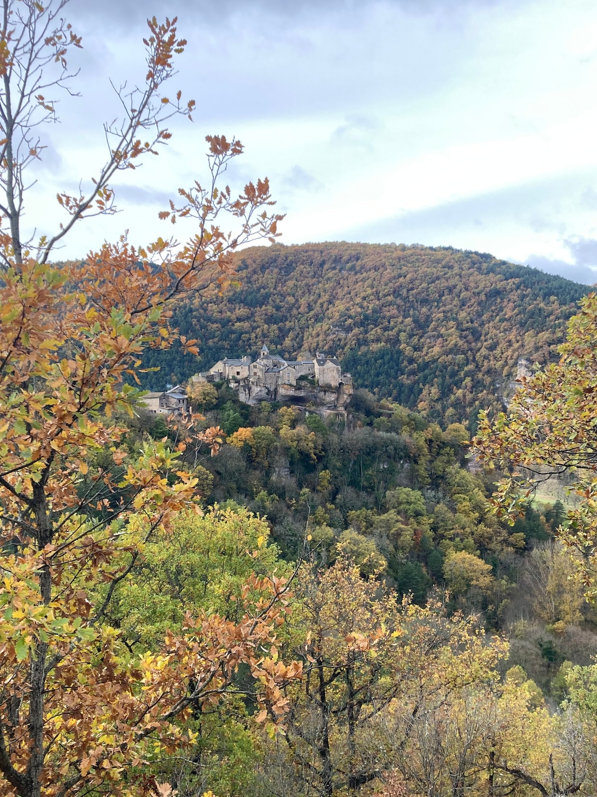 Maison dans village perché du parc Grands Causses