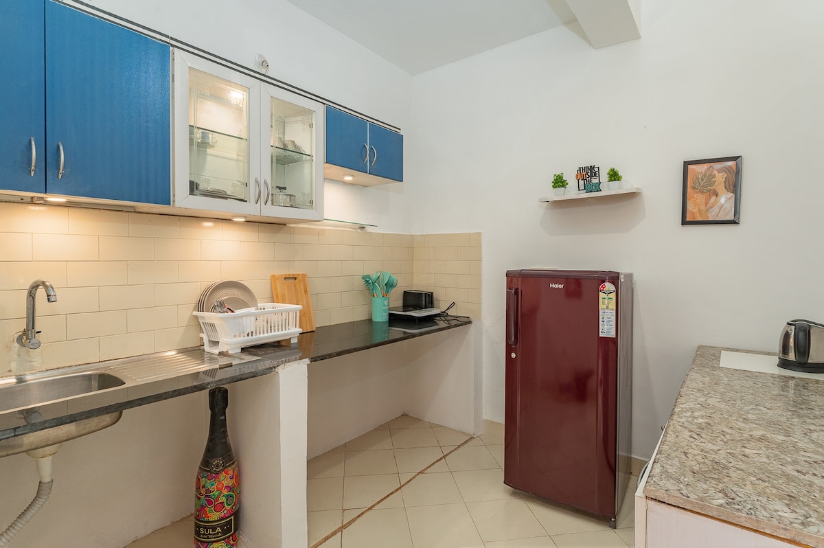 Lovely 1BR with Pool, 5min from Calangute Beach