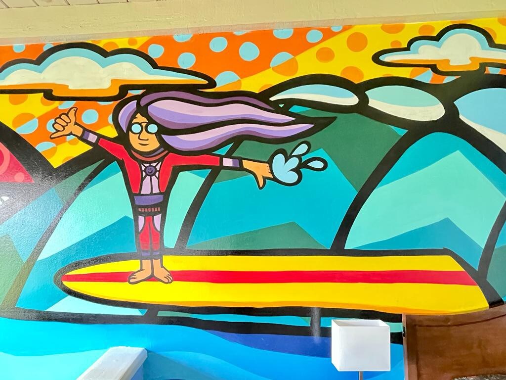 THE Rosarito Beach Hotel Surf Mural room 416