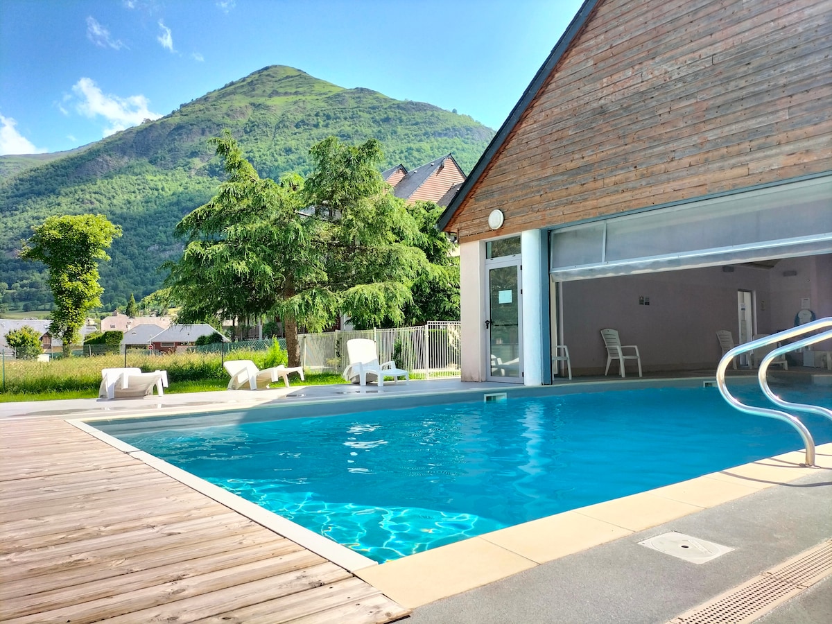 Balcon plein sud, piscine/spa