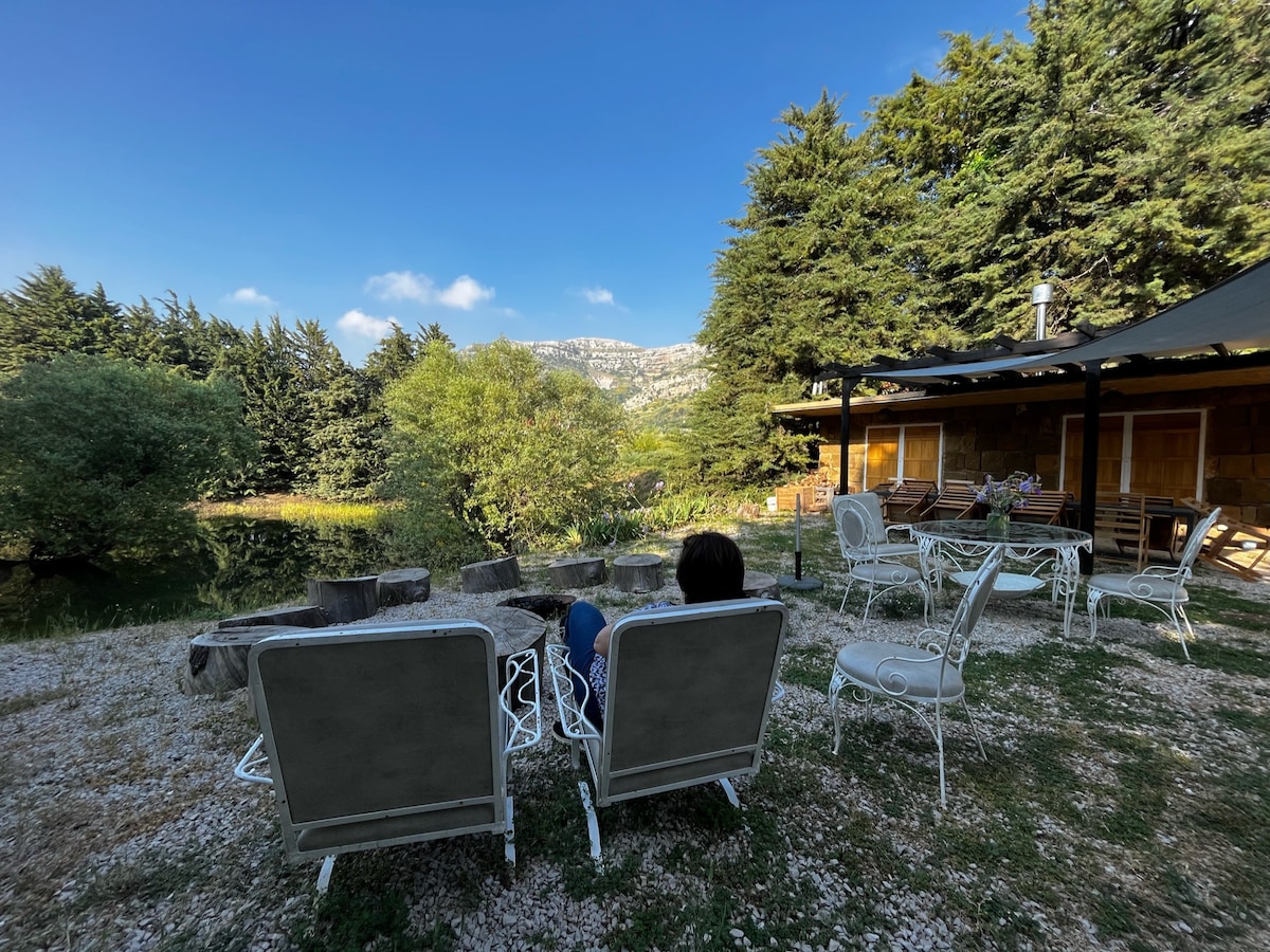 Chalet with a Large Field