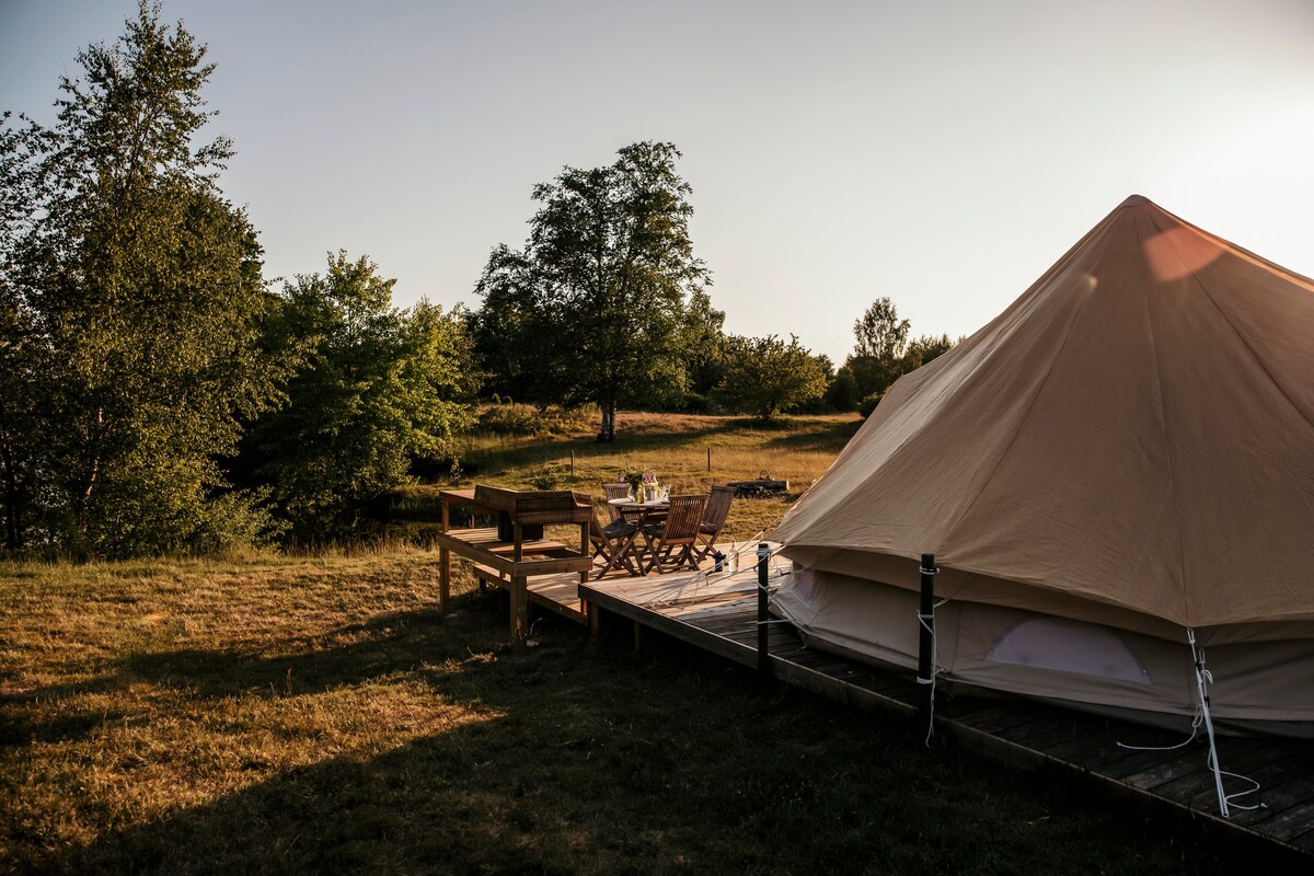 Glamping - mitt i  naturen