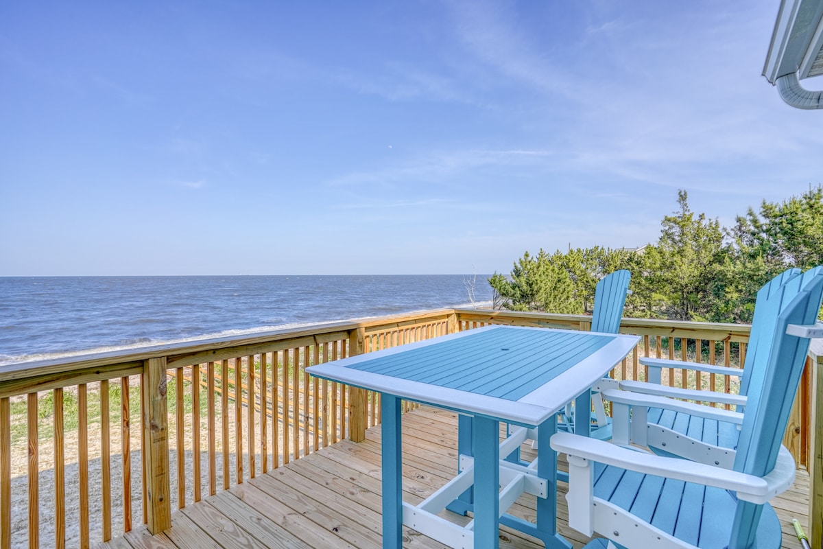 Beach home with great views.