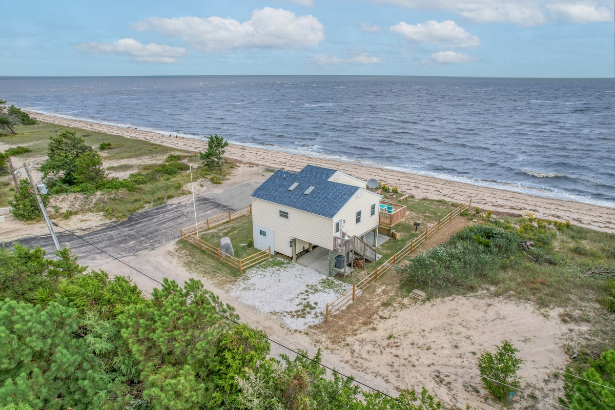 Beach home with great views.