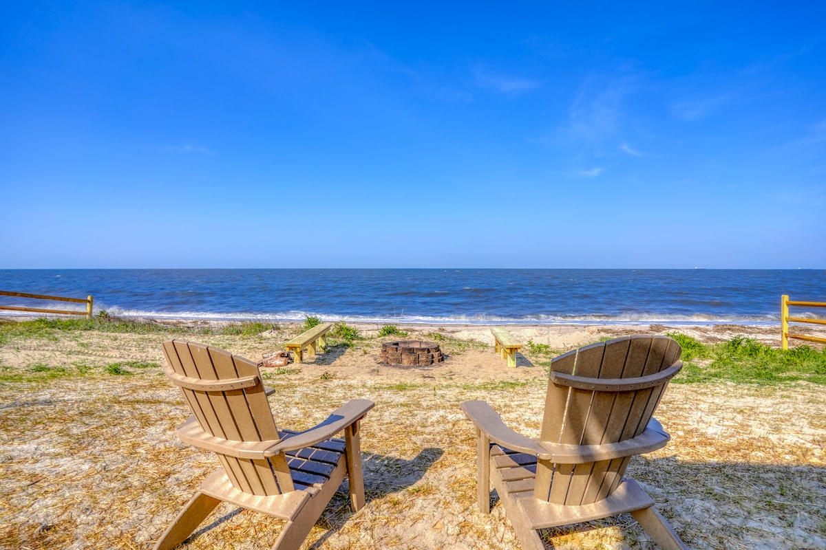 Beach home with great views.