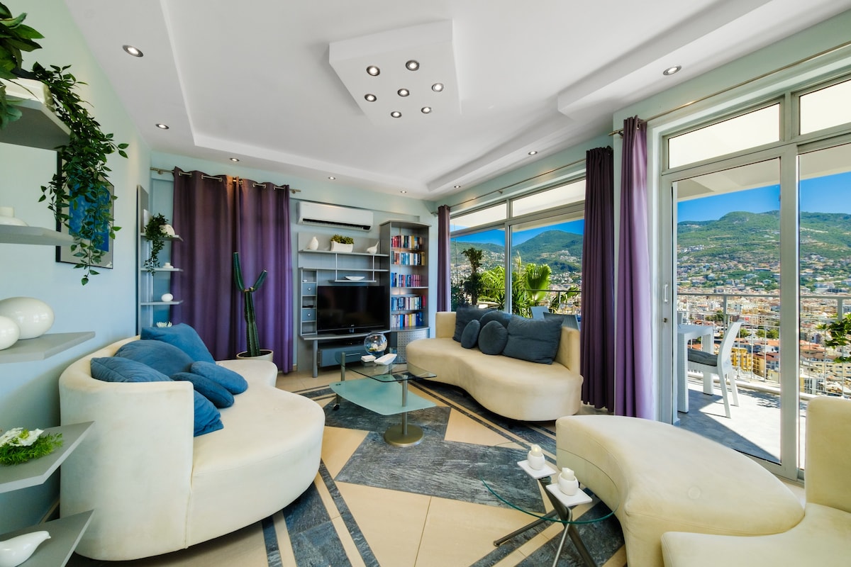 Penthouse with an amazing panoramic view of Alanya