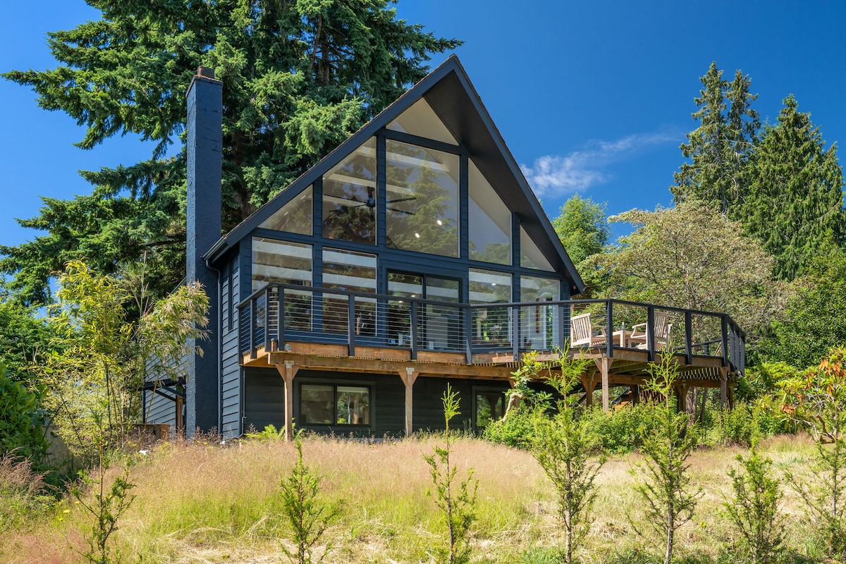 Renovated A-frame water view