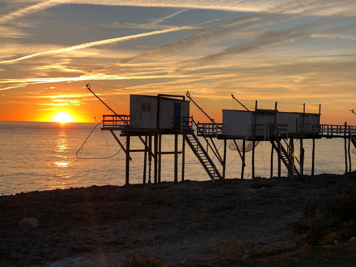 Maison calme aperçu mer avec piscine privée à 28°