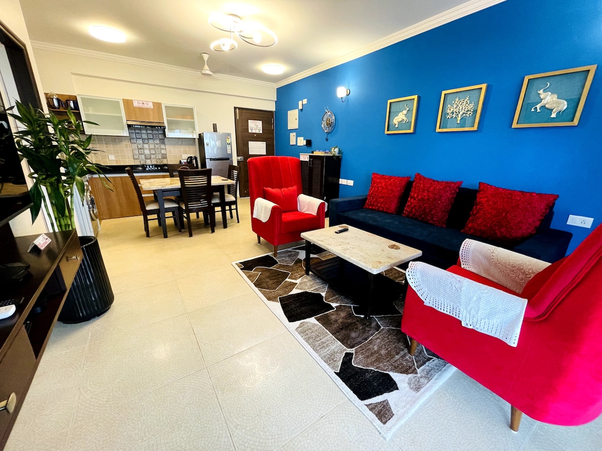 Luxury 1BHK Retreat: Fully Serviced apartment@Baga