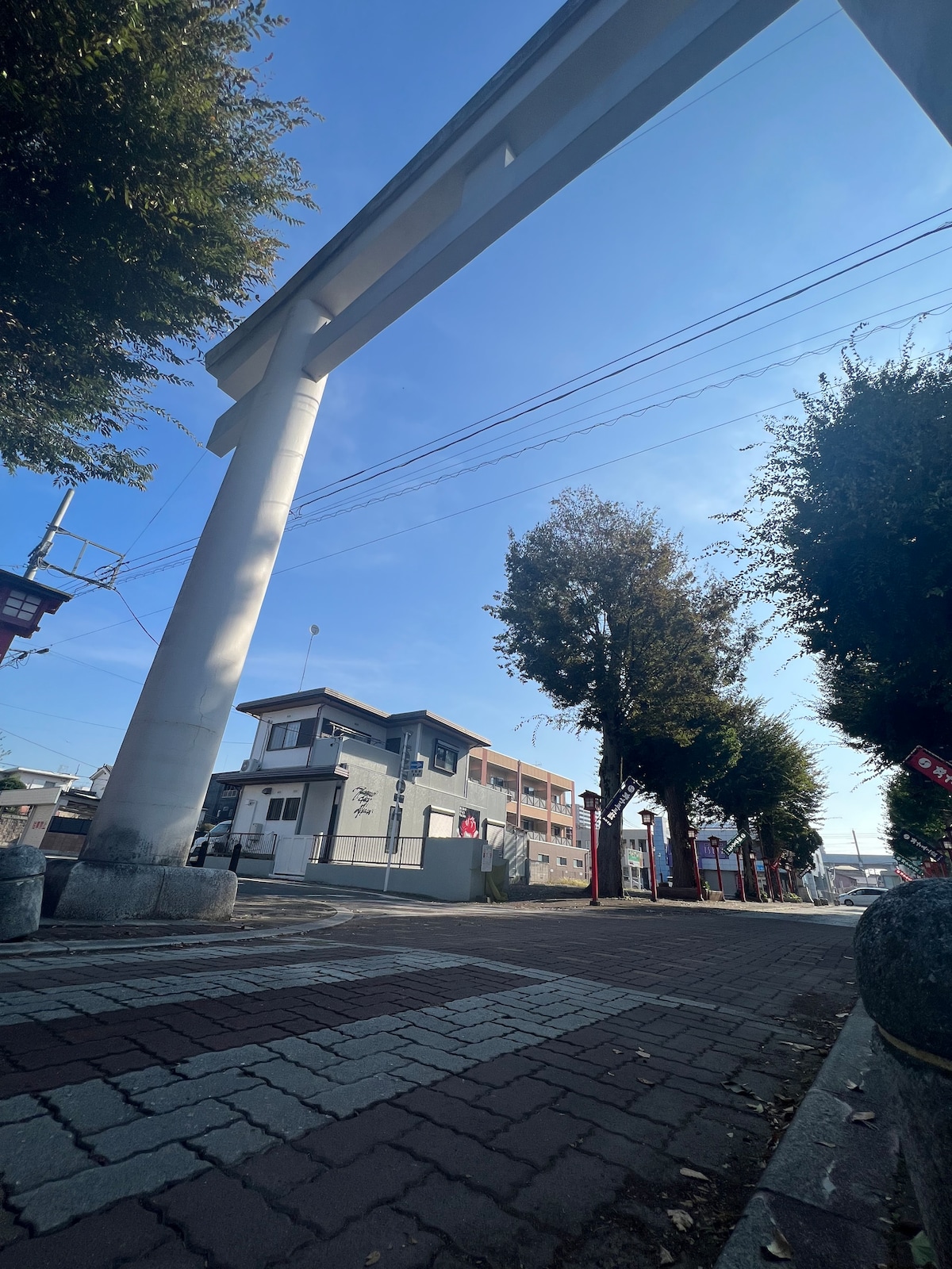 entrance gate of oyama　須賀神社参道　第一鳥居前　