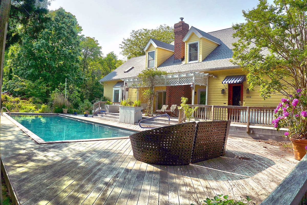 Poolside Waterfront Retreat