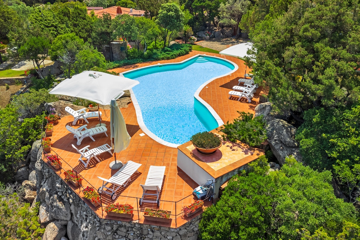 [Porto Cervo]别墅，带泳池和花园