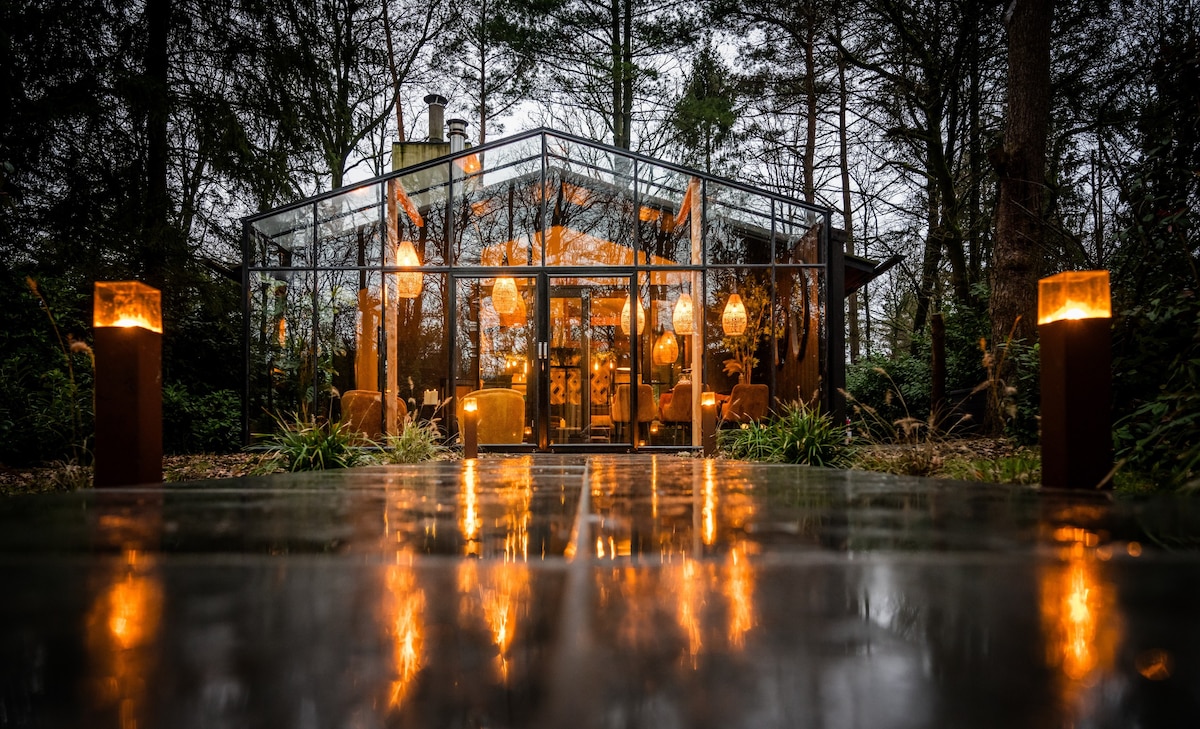 Boutique Bungalow No.3 met sauna, hottub en boskas