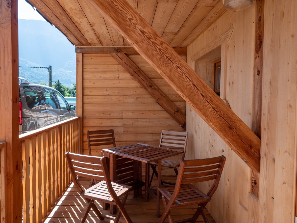 Appartement avec vue sur les Aravis.