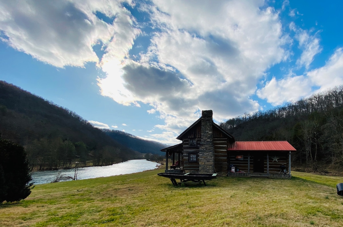 Rustic 1800s secluded, Clinch River, kayak, fish