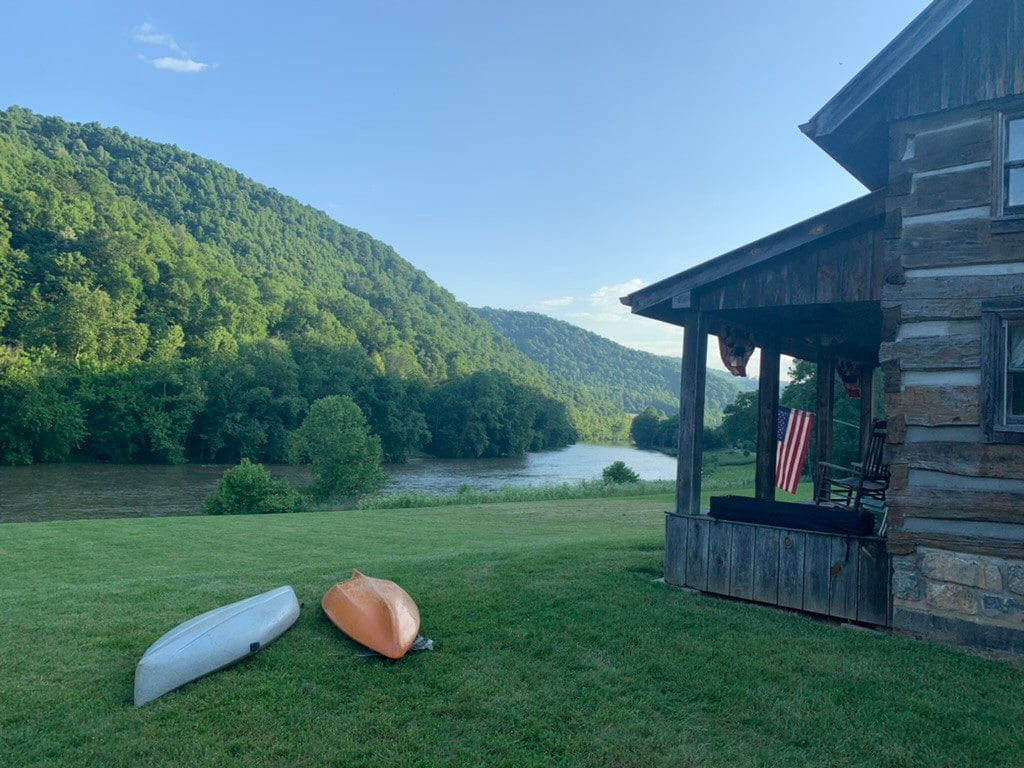 Rustic 1800s secluded, Clinch River, kayak, fish