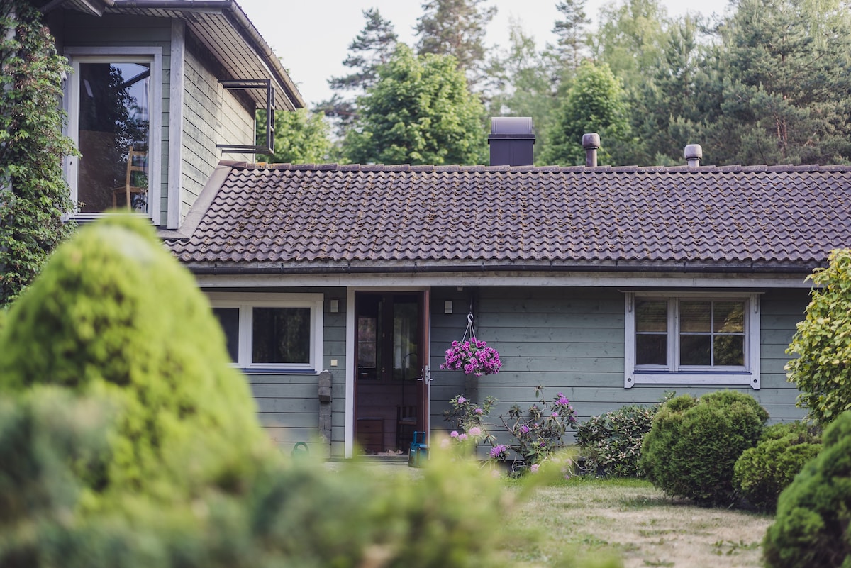 Villa ja saun järve kaldal, Pärnu meri