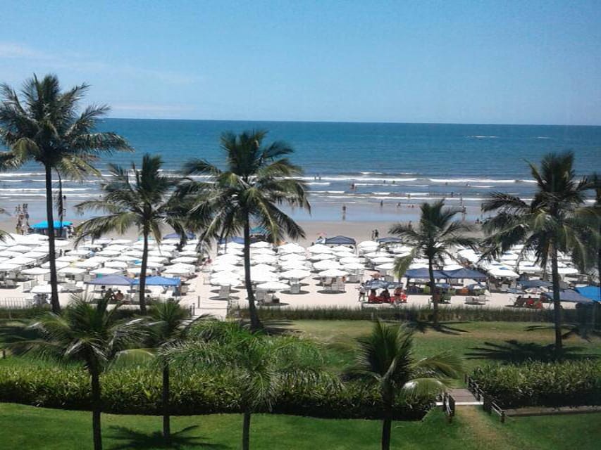 3 dorm. Pé na areia Pitangueiras Guarujá vista mar