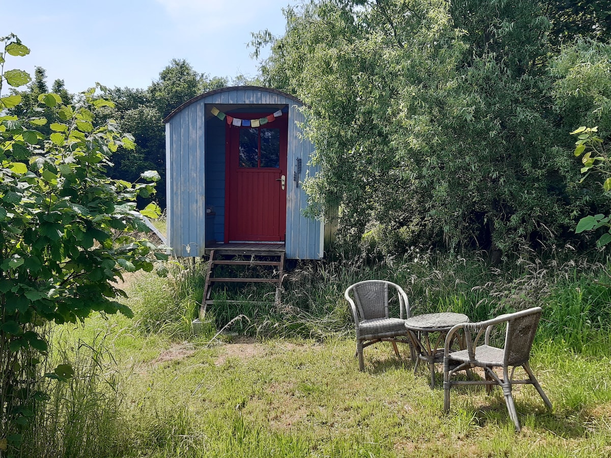 Bauwagen in Naturidylle