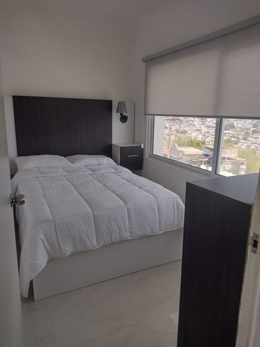 Departamento con vista parcial al mar 5 personas