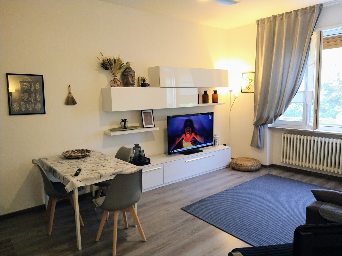 舒适的两室公寓，配备便利设施
